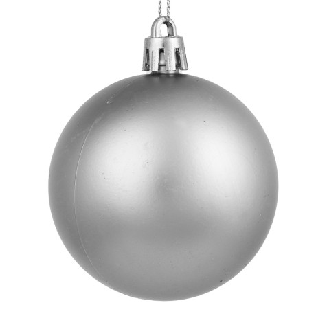 СНОУ БУМ Набор гладких шаров 6 см, 18 шт, серебро, 26-126