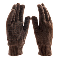 Перчатки трикотажные, двойные, полушерстяные, с ПВХ покрытием, Сибртех