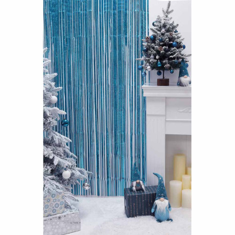 СНОУ БУМ Занавеска из дождика, голографическая, 200х100см, ПЭТ, 6 цветов