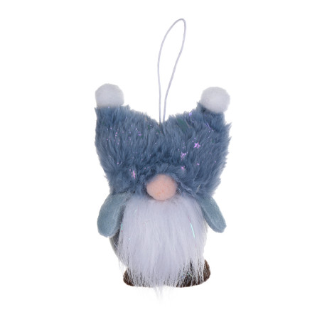 СНОУ БУМ Сувенир елочный Гномик 8x6x11 см, полиэстер, белый, синий, 2 вида