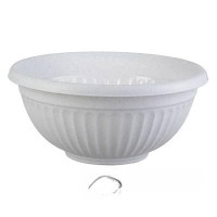 Кашпо-миска Ливия 400 мм мраморный М3194