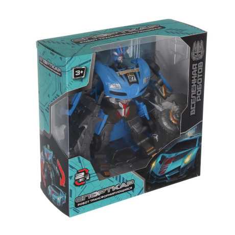 ИГРОЛЕНД Робот трансформирующийся "Спорткар", PP, 19х19,5х7,5 см, 4 дизайна