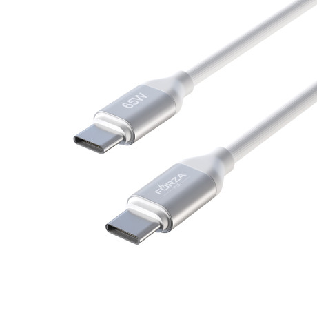 FORZA Кабель для зарядки Лето Type-C - Type-C, 1м, 3А, Быстрая зарядка, 65W, прорез. кабель, пакет
