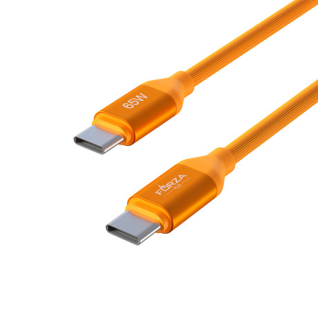 FORZA Кабель для зарядки Лето Type-C - Type-C, 1м, 3А, Быстрая зарядка, 65W, прорез. кабель, пакет