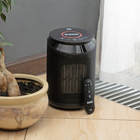 Тепловентилятор электрический керамический DTFC-2000, пульт, 3 режима, вентилятор, нагрев 1000/2000 Вт Denzel