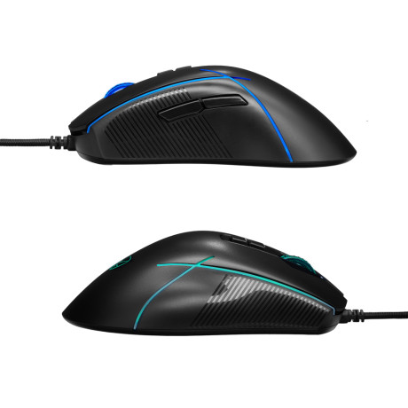 BY Игровая мышь проводная Rifle 7200dpi,7D,A725F,RGB,220см