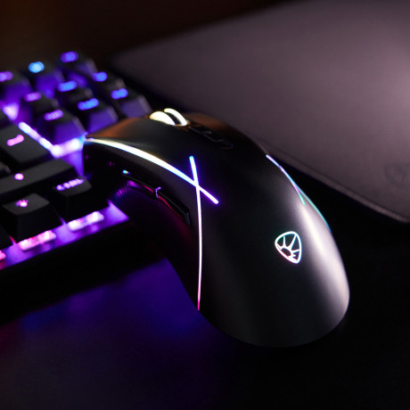 BY Игровая мышь проводная Rifle 7200dpi,7D,A725F,RGB,220см