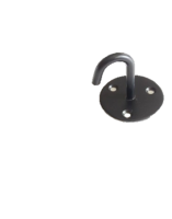 Крючок подвесной потолочный малый одинарный чёрный Ø 50мм длина  50мм