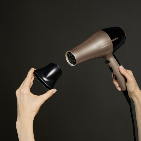 LEBEN Фен для волос 2000Вт, коричневый