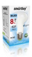Smartbuy R63 E27 8W(650lm) 4000K 4K матовая пластик SBL-R63-08-40K-E27