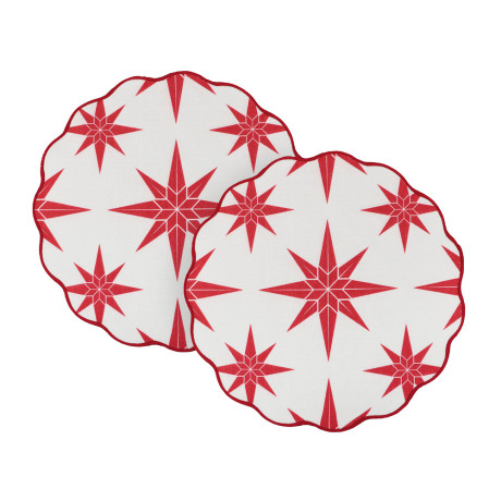 PROVANCE Щелкунчик Салфетки сервировочные, 2шт в комплекте, 38см, 100% полиэстер, 2 дизайна