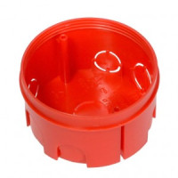 Промрукав коробка уст. СУ d76х42 для твердых стен, HF, красный (208шт)  80-0520