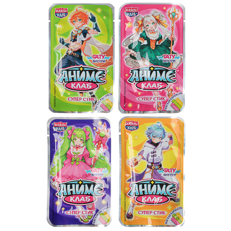 Мягкая карамель с татуировкой "Аниме Клаб. Супер Стик" 5гр