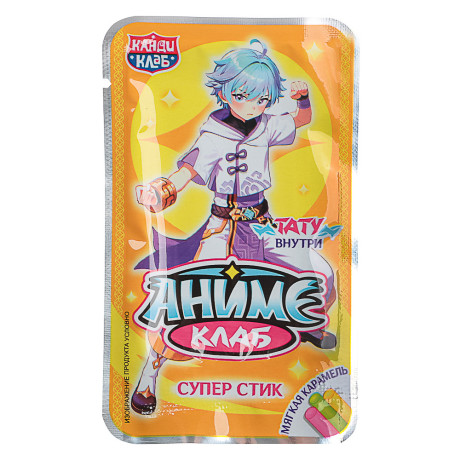 Мягкая карамель с татуировкой "Аниме Клаб. Супер Стик" 5гр
