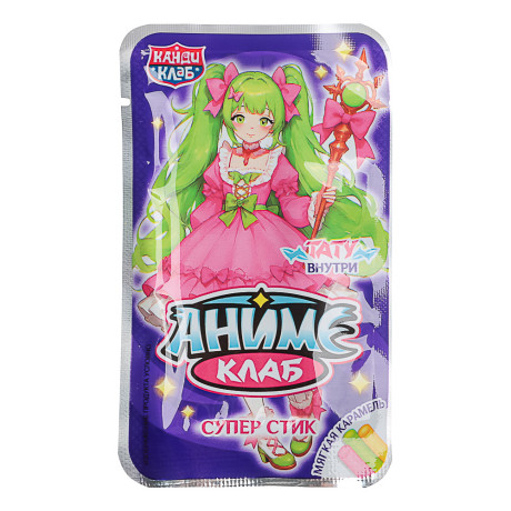 Мягкая карамель с татуировкой "Аниме Клаб. Супер Стик" 5гр
