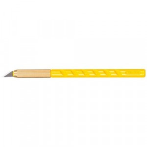 Нож канцелярский Нож-скальпель канцелярский Attache Selection с перовым лезвием,цв.желтый 280455
