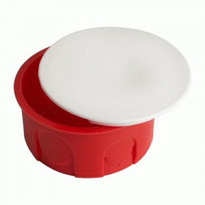 Stekker Коробка монтажная для сплош. стен с крышкой IP20 красный 80x40 EBX30-01-1-20-80 49003