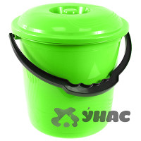 Ведро 4л с крышкой &quot;Волна&quot; Эльфпласт 125