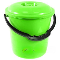 Ведро 4л с крышкой &quot;Волна&quot; Эльфпласт 125