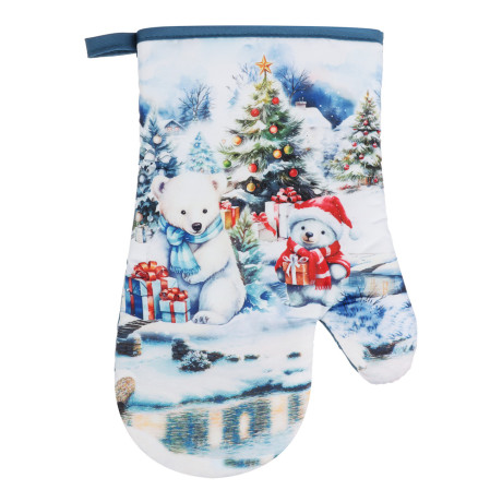 PROVANCE Белые мишки Прихватка-варежка, 100% полиэстер, 17х27см