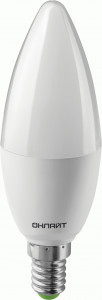 ОНЛАЙТ свеча C37 E14 10W(800lm)6500K6K116х38OLL-C37-10-230-6K-E14 61958