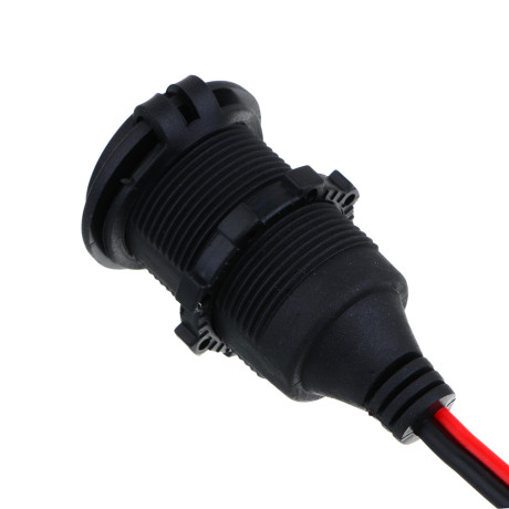 ЕРМАК Патрон прикуривателя с крышкой, на проводах, 0.75 мм2, 120Вт, 100см провод, 12В/10А