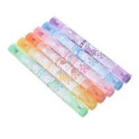 Маркер-выделитель 3-гранный 2-сторонний ароматизированный &quot;Фрукты&quot;, 6 цветов, 6 ароматов