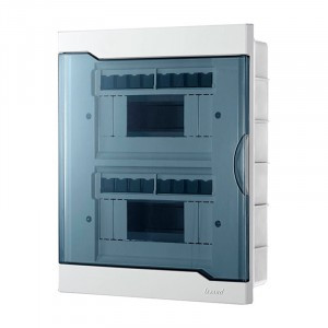 Lezard бокс (корпус) пластик ЩРВ-П-16 мод. встраиваемый БЕЛЫЙ с дымчатой дверцей IP40 730-1000-0