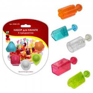 Набор д/канапе, 5 предмет/уп, цена за уп (кратность 6шт!!!), пластик DH80-178 Мультидом