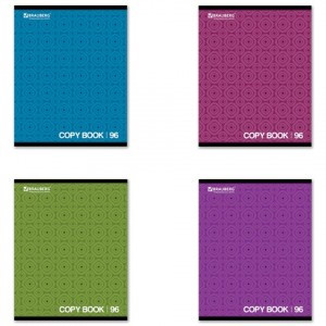 Тетрадь 96л. BRAUBERG ЭКО, клетка, обложка мелов. карт., "Монохром 2", 4 вида, 402055