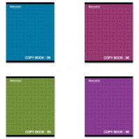 Тетрадь 96л. BRAUBERG ЭКО, клетка, обложка мелов. карт., &quot;Монохром 2&quot;, 4 вида, 402055