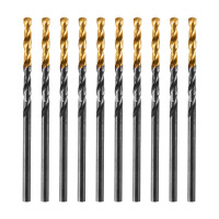 Сверло по металлу, 2,5 мм, HSS-Tin, Golden Tip, 10 шт. Denzel
