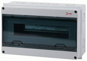 ЭРА SIMPLE бокс (корпус) пластик КМПн-15 мод. (ЩРН) навесной, опломбировка, серый IP65