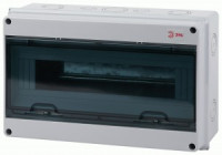 ЭРА SIMPLE бокс (корпус) пластик КМПн-15 мод. (ЩРН) навесной, опломбировка, серый IP65