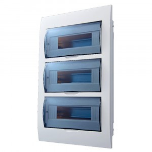 Lezard LUXRAY бокс (корпус) пластик ЩРВ-П-36 мод. встраиваемый БЕЛЫЙ с дымчатой дверцей IP40