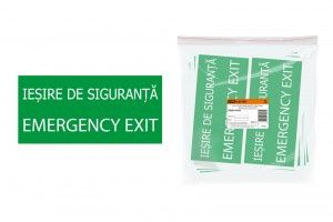 TDM Знак 200х100мм "ЗАПАСНЫЙ ВЫХОД" (румынский язык) (10!) SQ0817-0076