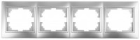 ЭРА Intro Plano рамка, СУ 4 мест. алюминий, 1-504-03, Б0030102