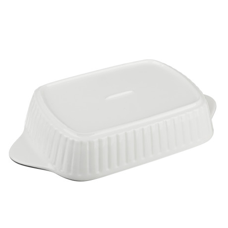 MILLIMI Соло Форма для запекания и сервировки прямоугольная, 800мл, 26,5х14х5см, фарфор