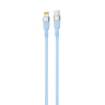 ВСЁГАЗИН Кабель для зарядки Live Type-C-iP, 1м, Быстрая зарядка 2.4А, PD 22W, силикон, голубой