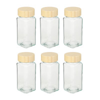 VETTA ЭКО Вуд Набор банок для специй, 6шт., 120мл,стекло, бамбук