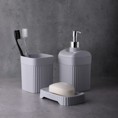 Стакан "Velvet" 90х90х110 мм, 0,65л, светло-серый флэк