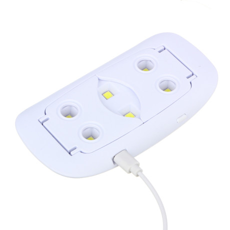 ЮL Лампа-мини UV/LED с USB проводом, 13,1х6,7х1,9см, 6W, пластик, белая