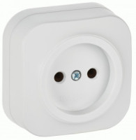 IEK GLORY роз. ОУ 1 мест. 10А РС20-2-ХБм белый мат. ERH10-K01M-10