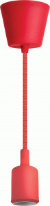 Navigator св-к/патрон декорат. подвесн. NIL-SF02-011-E27  60W 1м. пласт. красный 61524