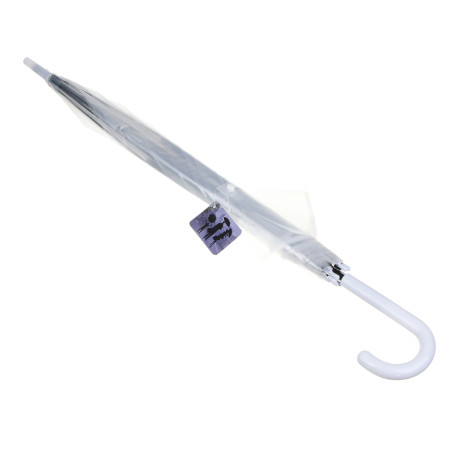 Зонт-трость, прозрачный, металл, пластик, ПВХ, d94см, 8 спиц