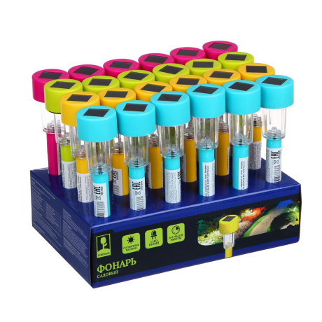 INBLOOM Фонарь садовый на солн. батарее, 4.5x4.5x31см, 1x1.2V 40mAh NI-MH, 1LED*белый, пластик