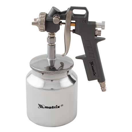 Набор пневмоинструмента, 5 предметов, быстросъемное соединение, краскораспылитель с нижним бачком Matrix