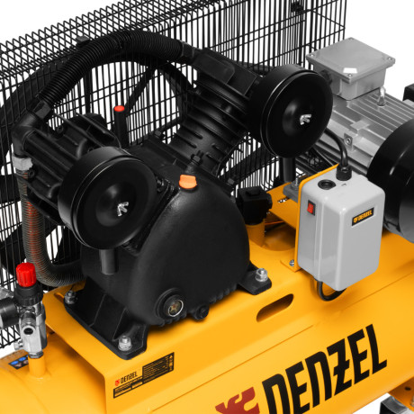 Компрессор воздушный рем. привод BCV 4000-T/100, 4,0 кВт, 100 литров, 690 л/мин Denzel