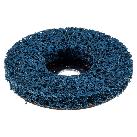 ЕРМАК Диск коралловый зачистной 125мм для УШМ, п.кв. 22 мм, толщина 14мм, синий, средняя жестк.