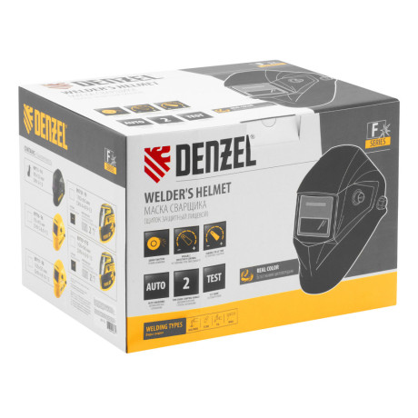 Щиток защитный лицевой (маска сварщика) F4, см. окно 90х35, DIN4/9-13// Denzel